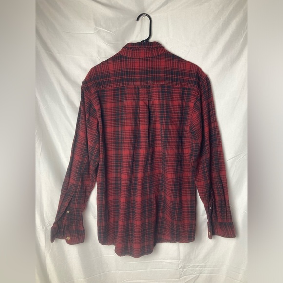 Red Head Co Mens Red Plaid Long Sleeve Button Down Flannel Shirt Size‎ Large - Picture 4 of 6
